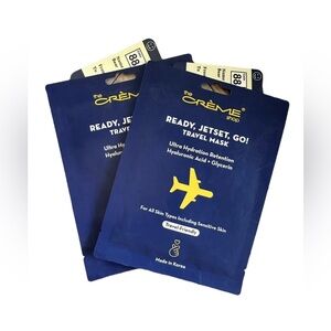 The Crème Shop- Ready, Jetset, Go! Travel Face Mask Hyaluronic Acid X2  NEW
